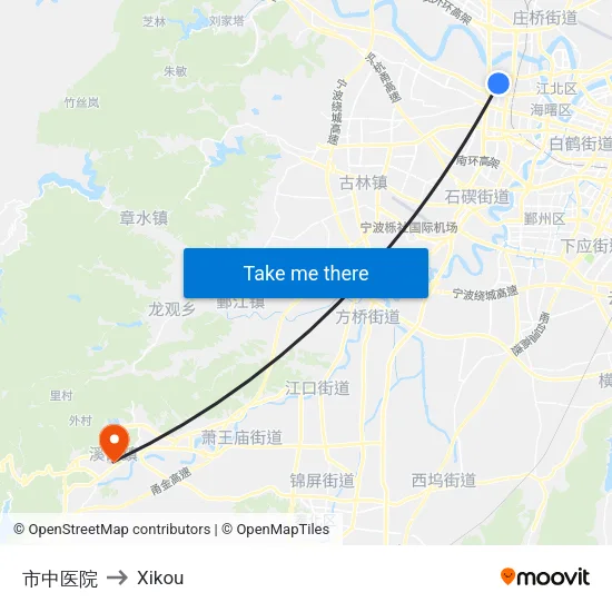 市中医院 to Xikou map