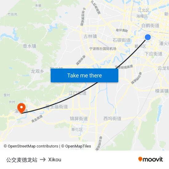 公交麦德龙站 to Xikou map