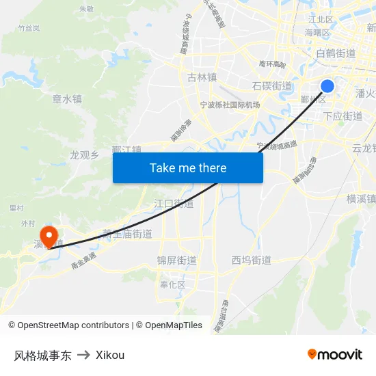 风格城事东 to Xikou map