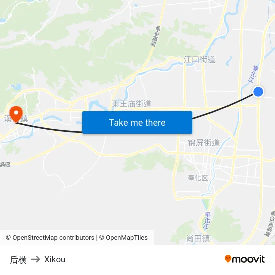 后横 to Xikou map