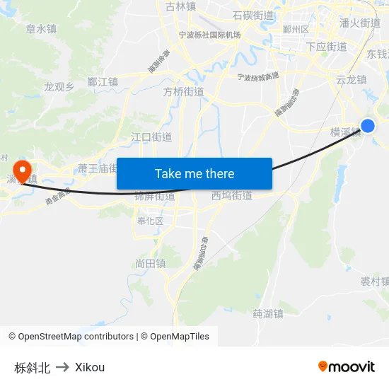 栎斜北 to Xikou map