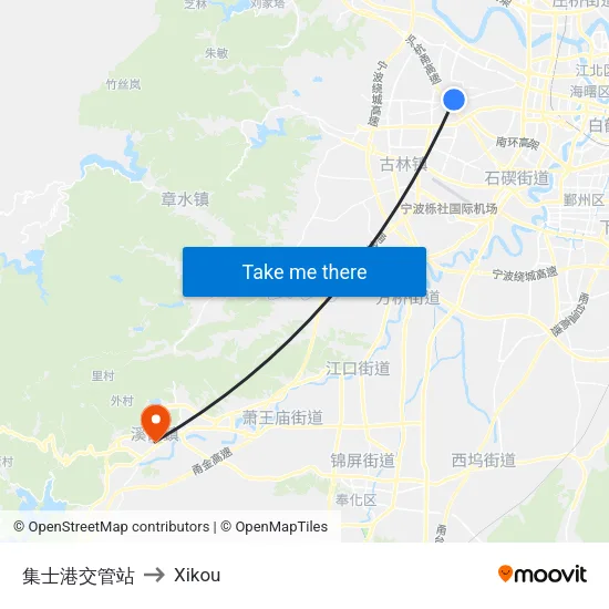 集士港交管站 to Xikou map