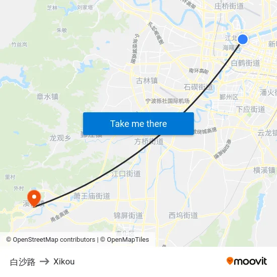 白沙路 to Xikou map