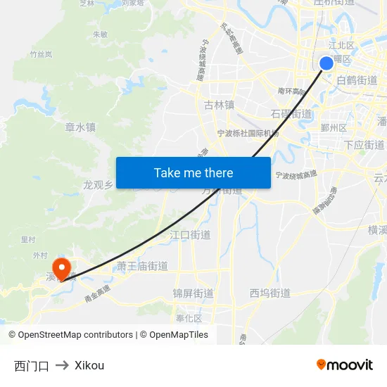 西门口 to Xikou map