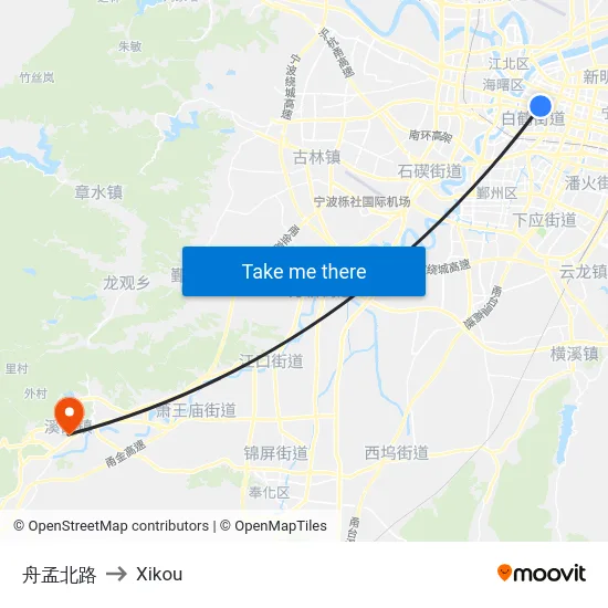 舟孟北路 to Xikou map