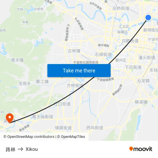 路林 to Xikou map