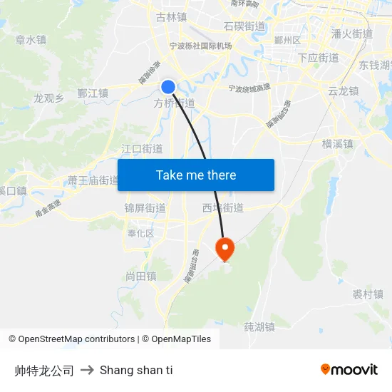 Shuaitelong Company to Shang Shan Ti map