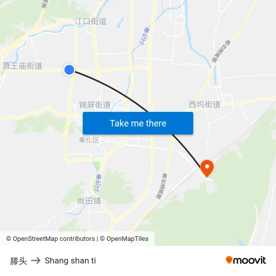 Tengtou to Shang Shan Ti map