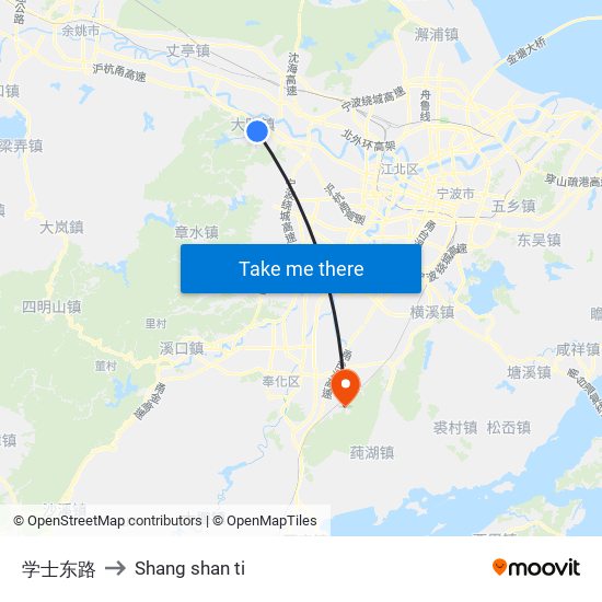 学士东路 to Shang shan ti map