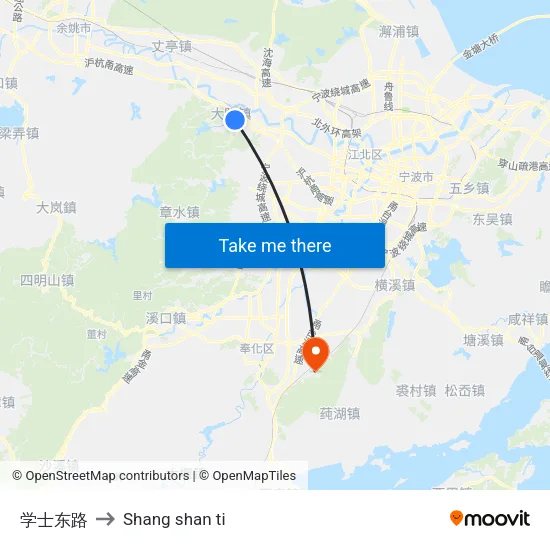 Xueshi East Road to Shang Shan Ti map