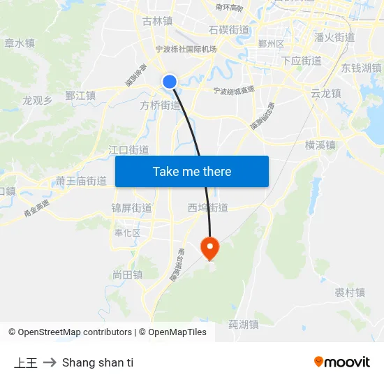 Shang Wang to Shang Shan Ti map