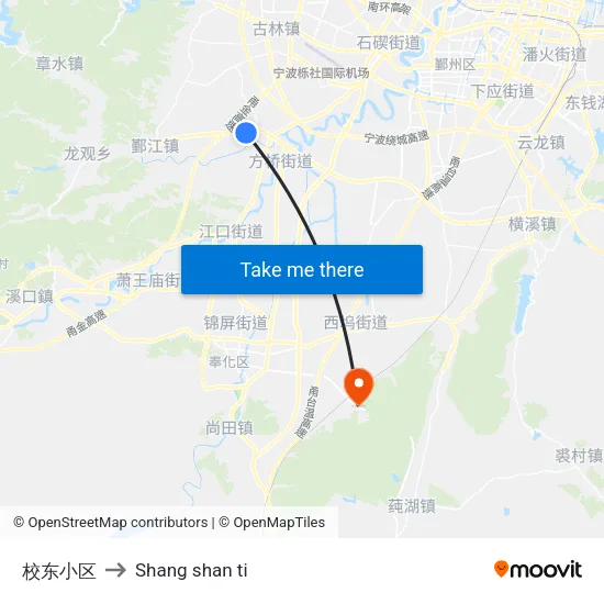 校东小区 to Shang shan ti map