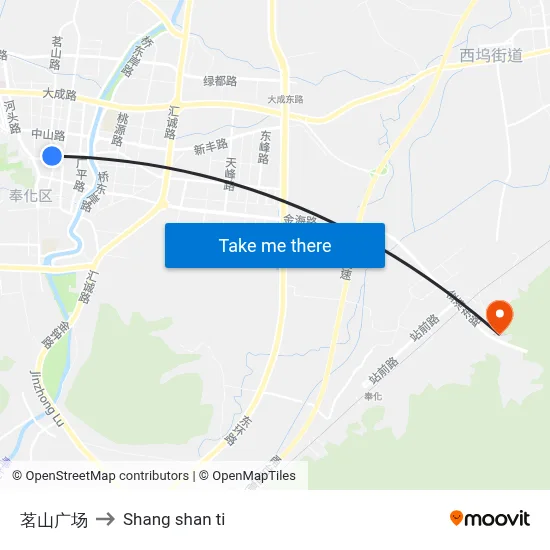 茗山广场 to Shang shan ti map