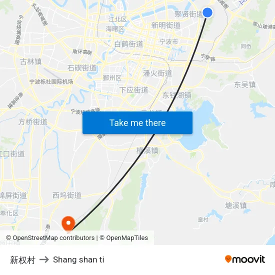 新权村 to Shang shan ti map