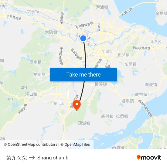 第九医院 to Shang shan ti map
