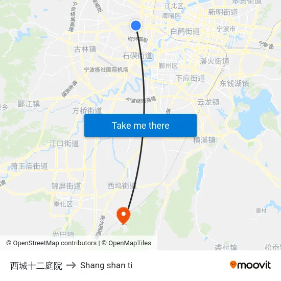 西城十二庭院 to Shang shan ti map