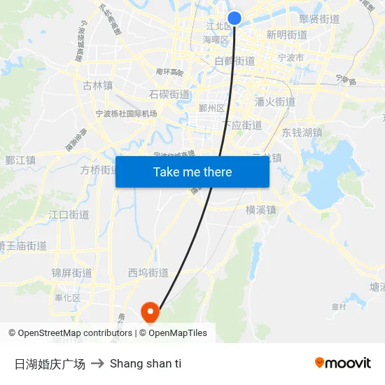 Rihu Wedding Plaza to Shang Shan Ti map