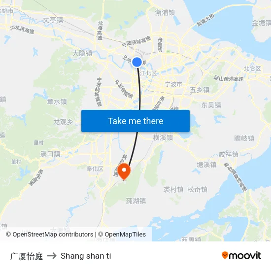 Guangsha Yiting to Shang Shan Ti map