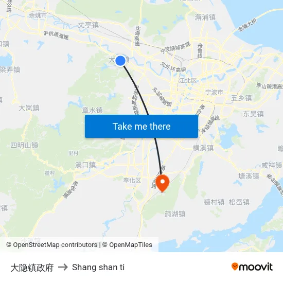 Dayin Government to Shang Shan Ti map