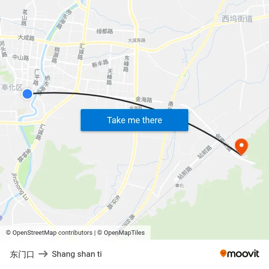East Gate to Shang Shan Ti map