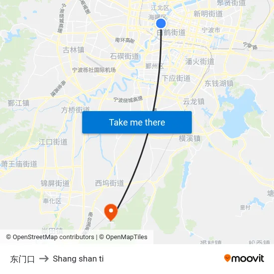 East Gate to Shang Shan Ti map
