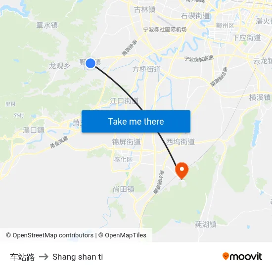 Station Road to Shang Shan Ti map