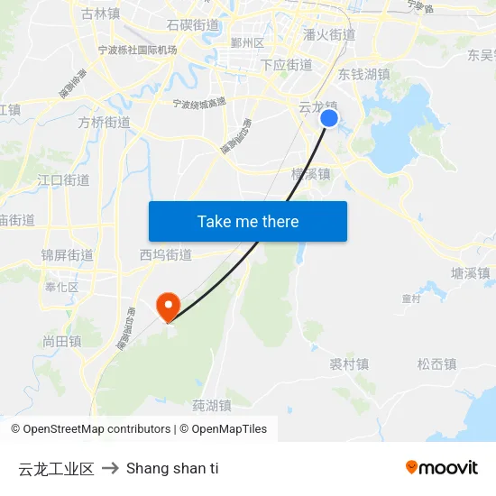云龙工业区 to Shang shan ti map