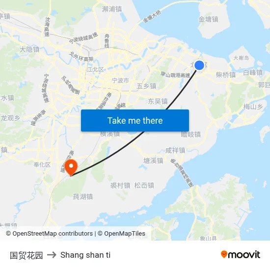 Guomao Garden to Shang Shan Ti map