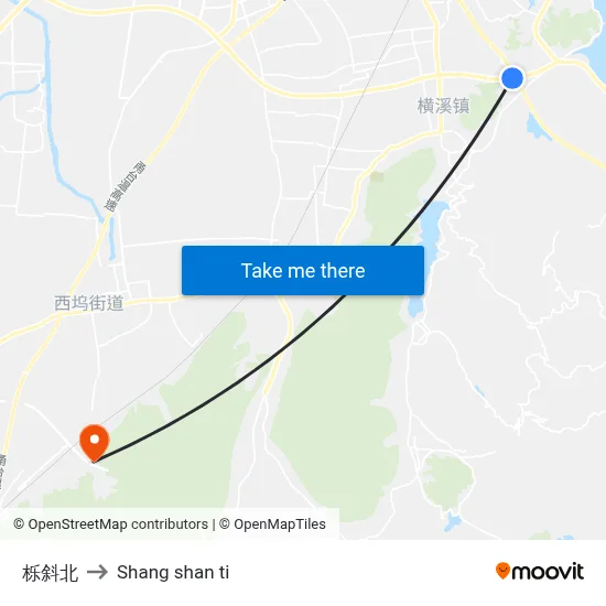 栎斜北 to Shang shan ti map