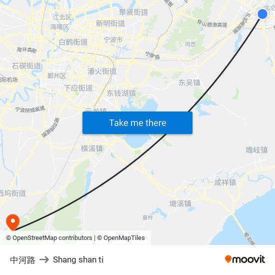 中河路 to Shang shan ti map