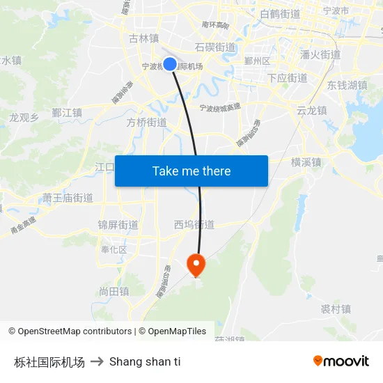 Lishie International Airport to Shang Shan Ti map