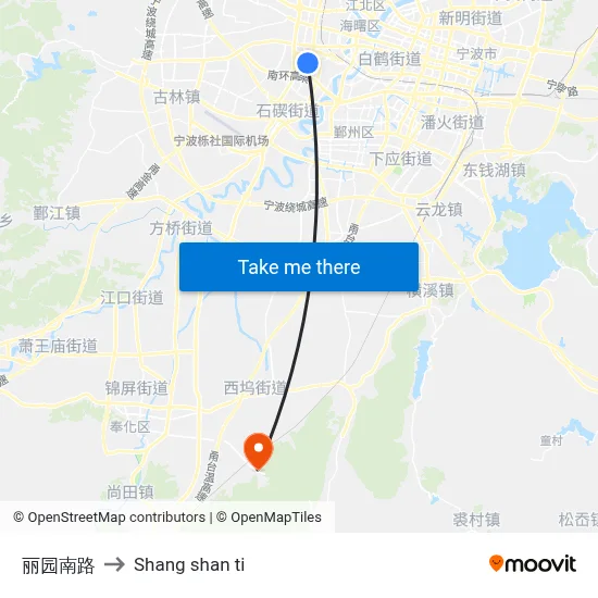 Liyuan South Road to Shang Shan Ti map