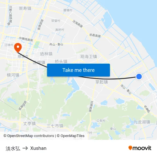 Danshui Hong to Xushan map