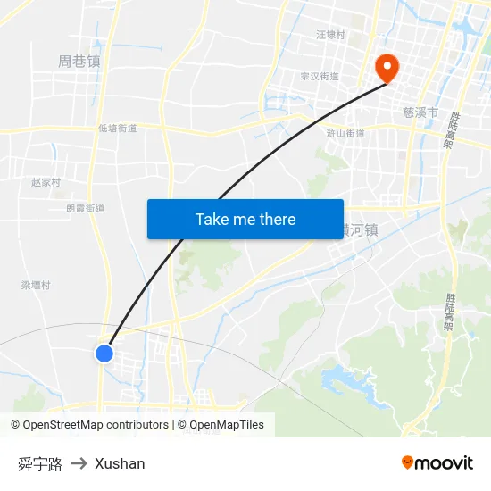 Shunyu Road to Xushan map