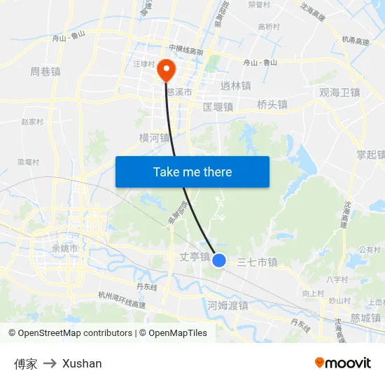Fu Family to Xushan map