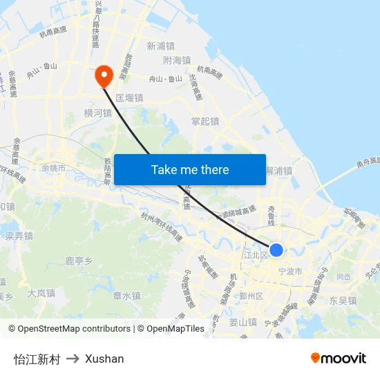 Yijiang New Village to Xushan map