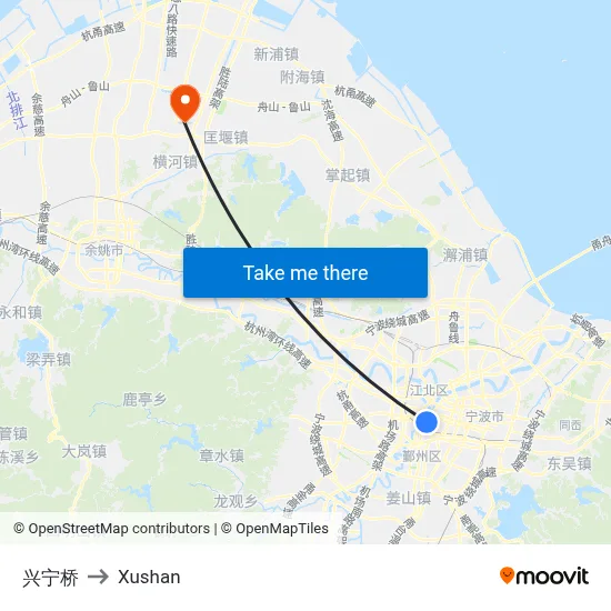 Xingning Bridge to Xushan map