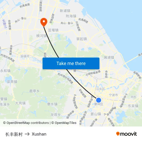 Changfeng New Village to Xushan map