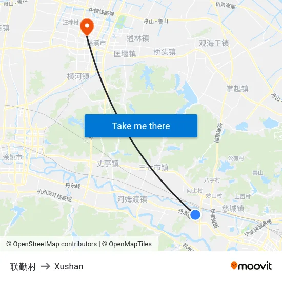 Liaison Village to Xushan map