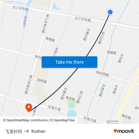 Feilong Knitting to Xushan map