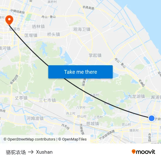 Luotuo Farm to Xushan map