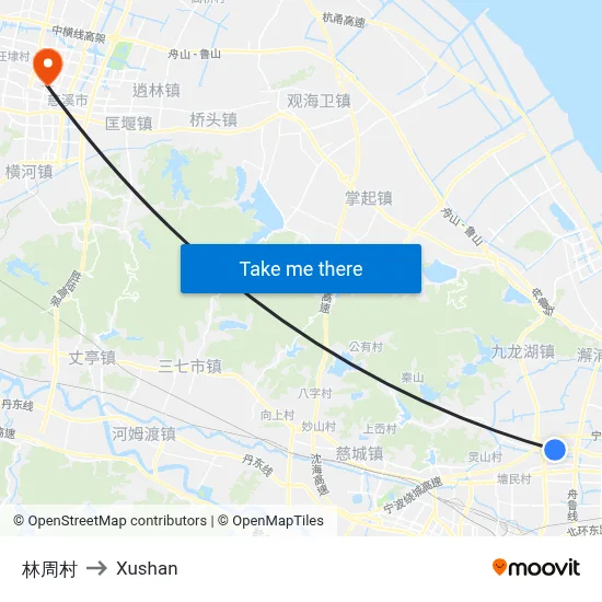 Lin Zhou Village to Xushan map