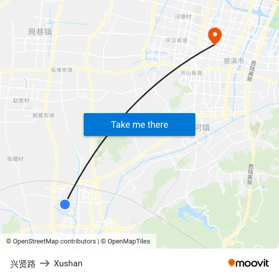 Xingxian Road to Xushan map