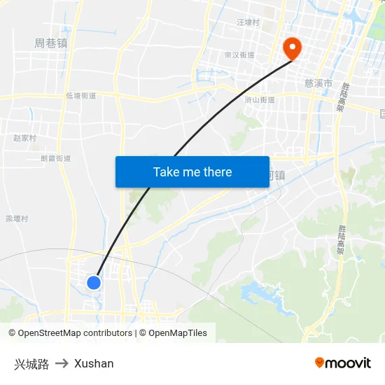 Xingcheng Road to Xushan map