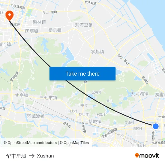 Huafeng Star City to Xushan map