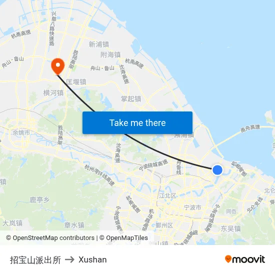 Zhaobao Mountain Police Station to Xushan map