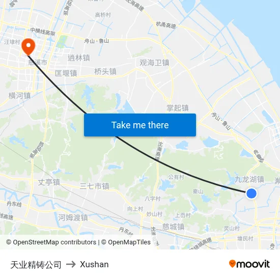 Tianye Precision Casting Company to Xushan map