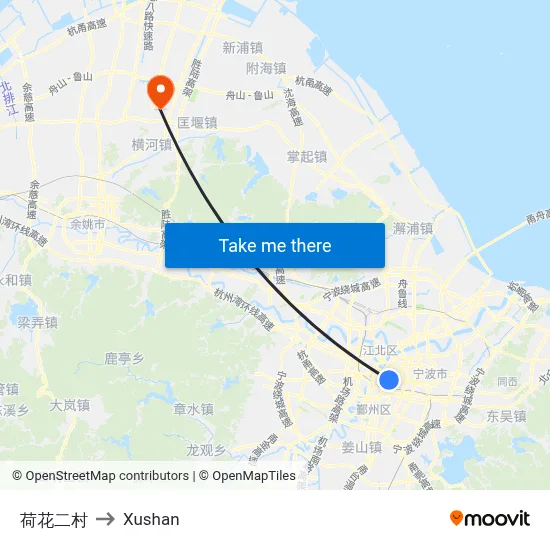 Hehua 2nd Village to Xushan map