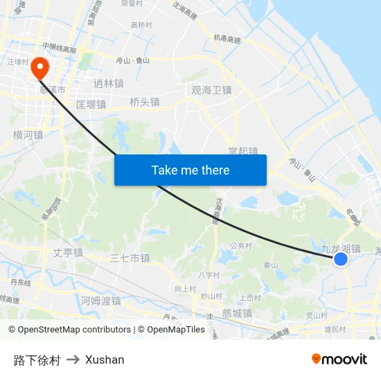 Luxia Xu Village to Xushan map