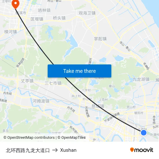 North Ring West Road Jiulong Avenue Intersection to Xushan map